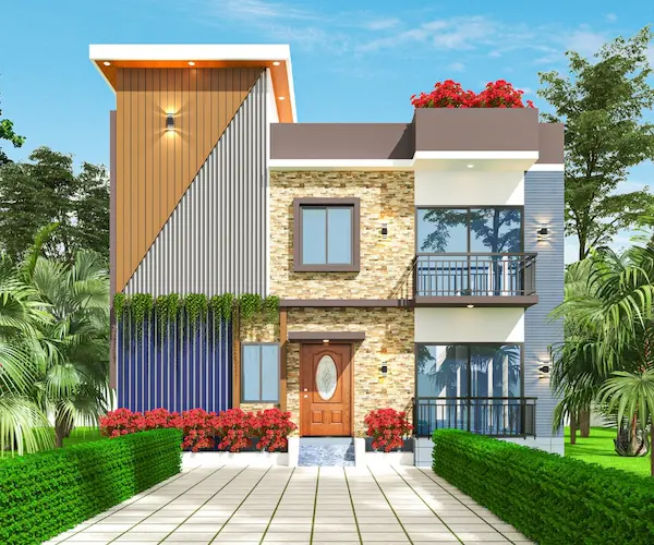 Duplex house design 