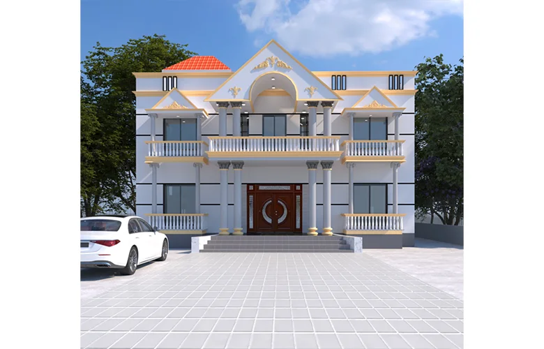 Contemporary duplex house interior and exterior design