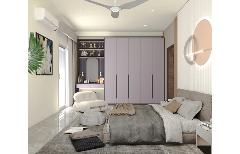 Stylish wall cabinet design for living room in Dhaka