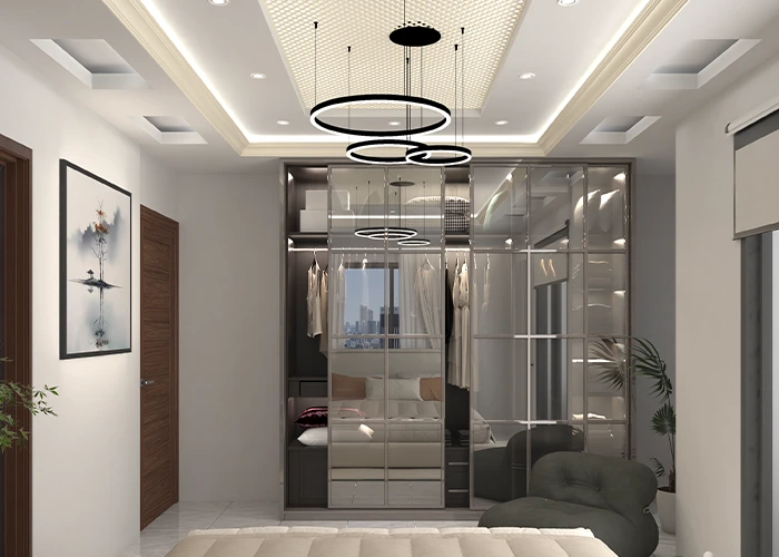 wall cabinet design with glass doors