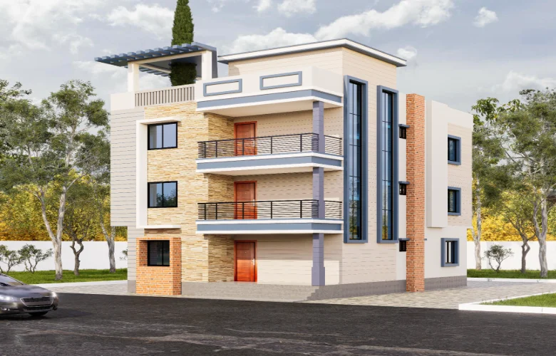 Two story building design in Bangladesh