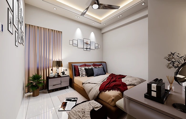 Beautiful bedroom interior design for home with minimalist style